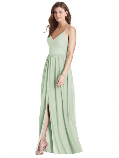 Criss Cross Strap Backless Maxi Long Chiffon Evening Dress Canada
